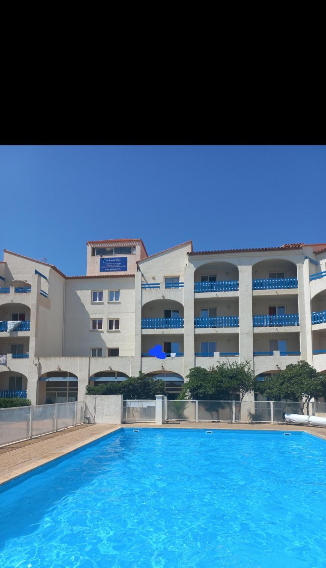 Coquet Studio 4 Pers, Piscine,Clim Mobile, Plage A 300 M,A 5Min A Pied Du Lydia 르발카레스 외부 사진