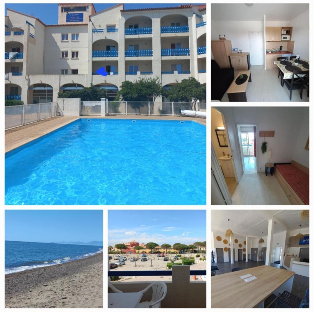 Coquet Studio 4 Pers, Piscine,Clim Mobile, Plage A 300 M,A 5Min A Pied Du Lydia 르발카레스 외부 사진